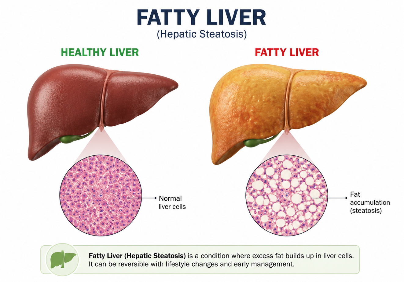Illustration for fatty liver disease treatment blog article