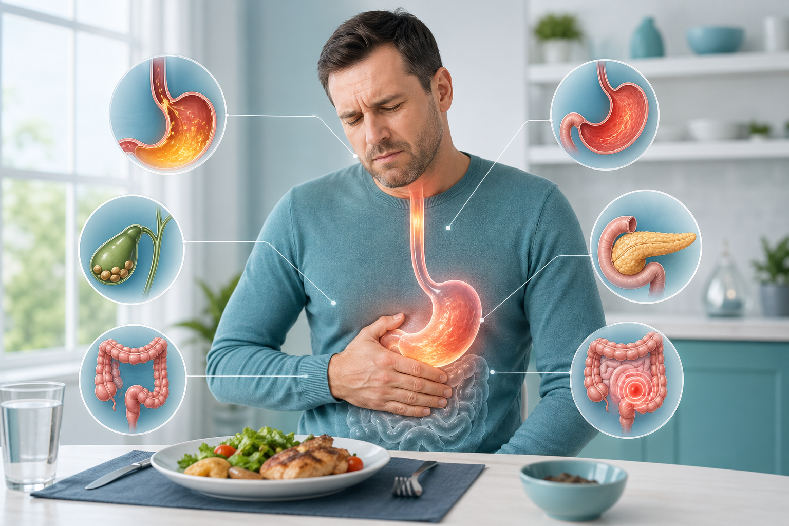 Illustration for stomach pain treatment in Yelahanka blog article